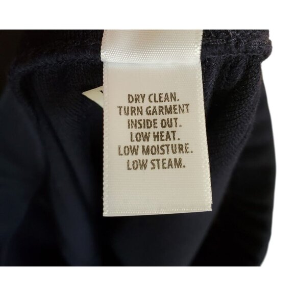 St. John Caviar Navy Knit Pants Kasia Sz 2 Wool Blend Pull-On Luxe Trousers NWT - Picture 5 of 8